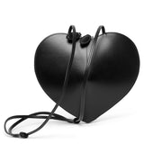 Le Coeur black leather crossbody bag