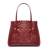 Mina 25 circulaire bordeaux tote bag