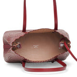 Mina 25 circulaire bordeaux tote bag