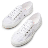 Superga white mesh sneakers