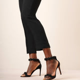 La Bombe 90 black suede sandals