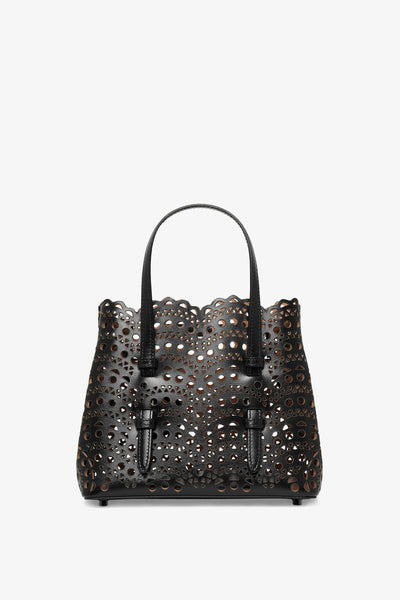 Alaïa | Mina 20 vienne vague black leather tote bag | Savannahs