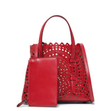 Mina 20 circulaire red tote bag