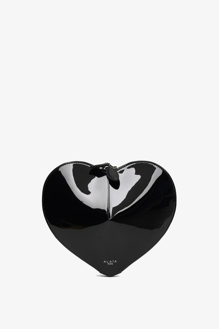 Le Coeur black patent crossbody bag