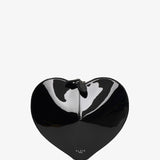 Le Coeur black patent crossbody bag