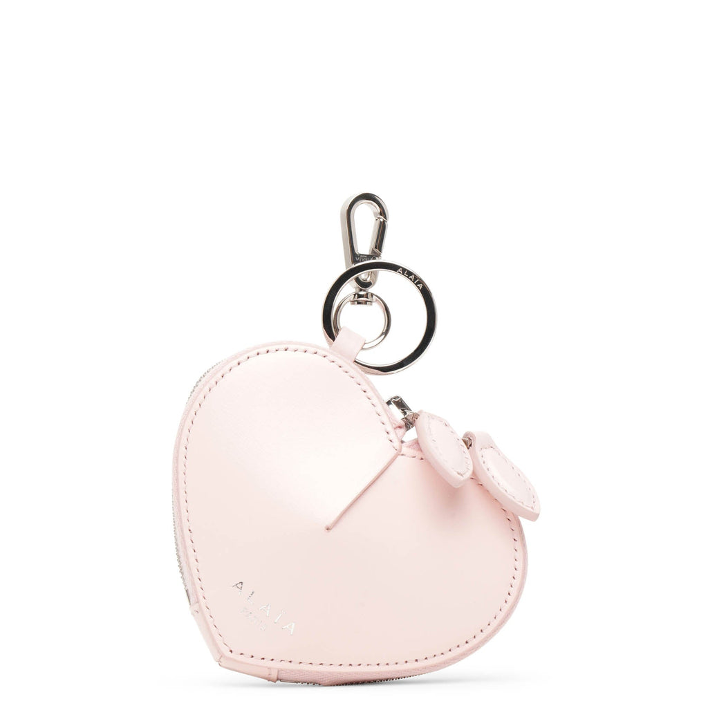 Le Coeur Mini Leather Coin Purse in Red - Alaia