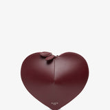 Le Coeur dark red leather crossbody bag