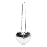 Le Coeur silver leather crossbody bag