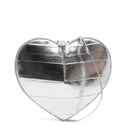 Le Coeur silver leather crossbody bag