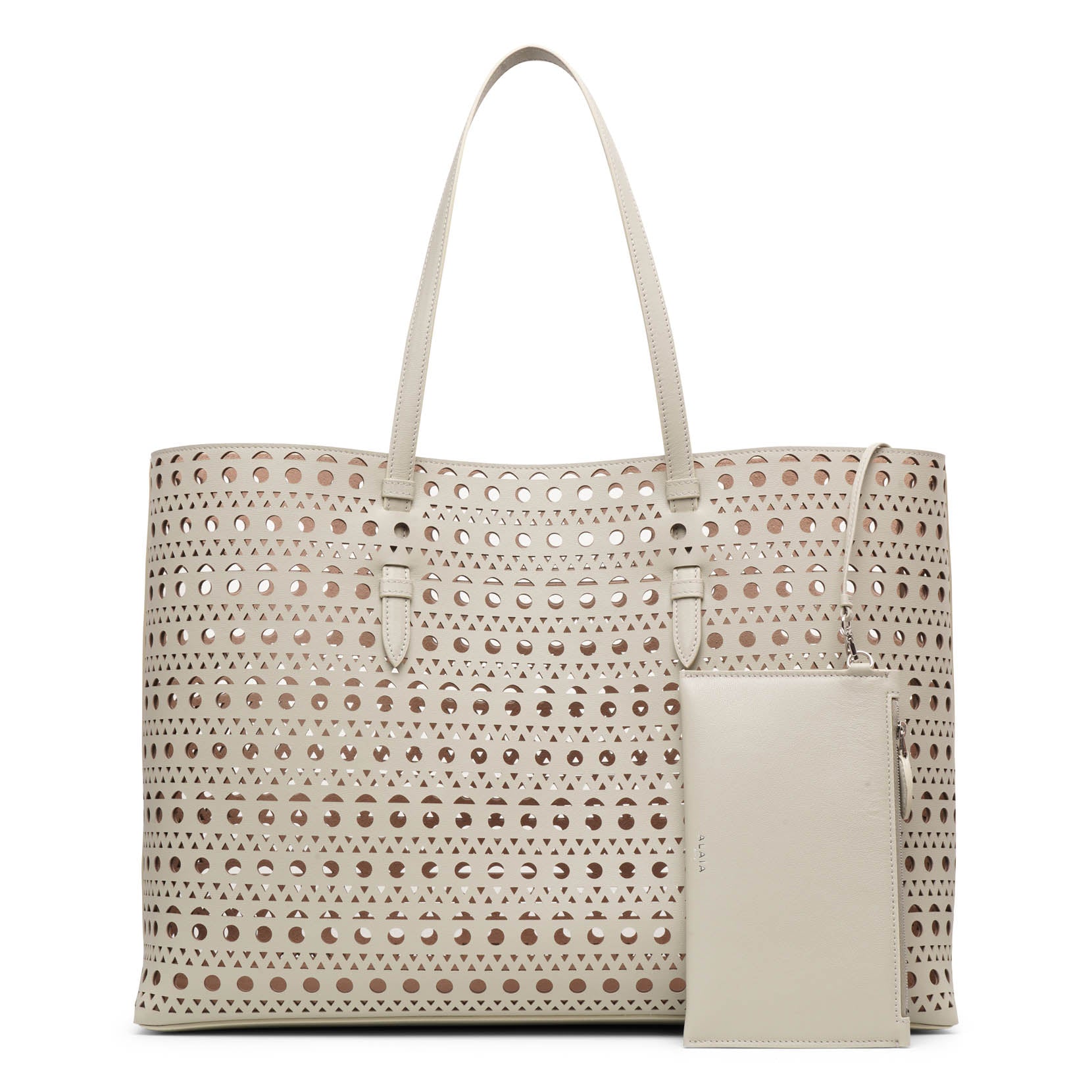 Alaïa | Mina 44 grey leather tote bag | Savannahs
