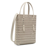 Mina NS grey leather tote bag