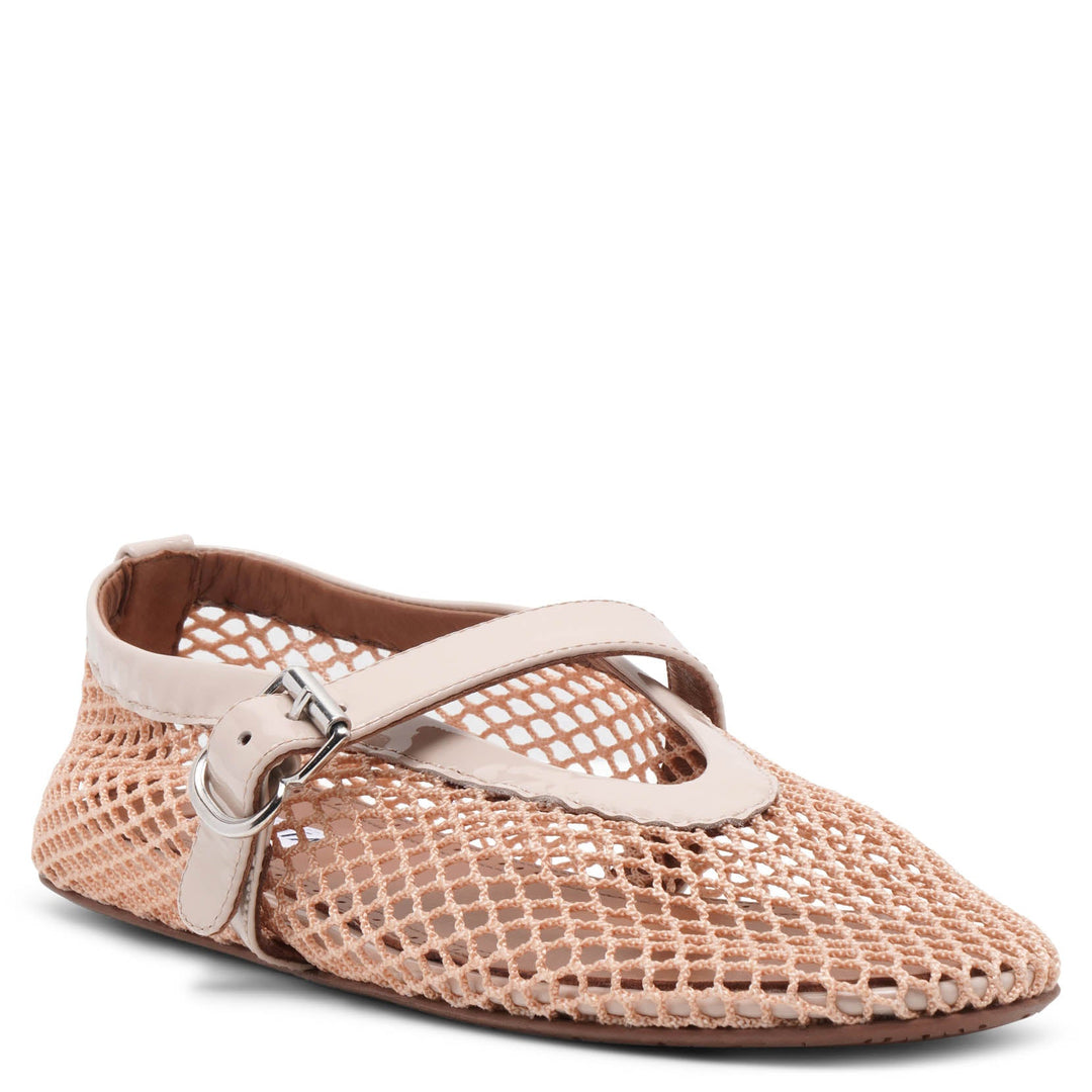 Alaïa | Beige mesh ballet flats | Savannahs
