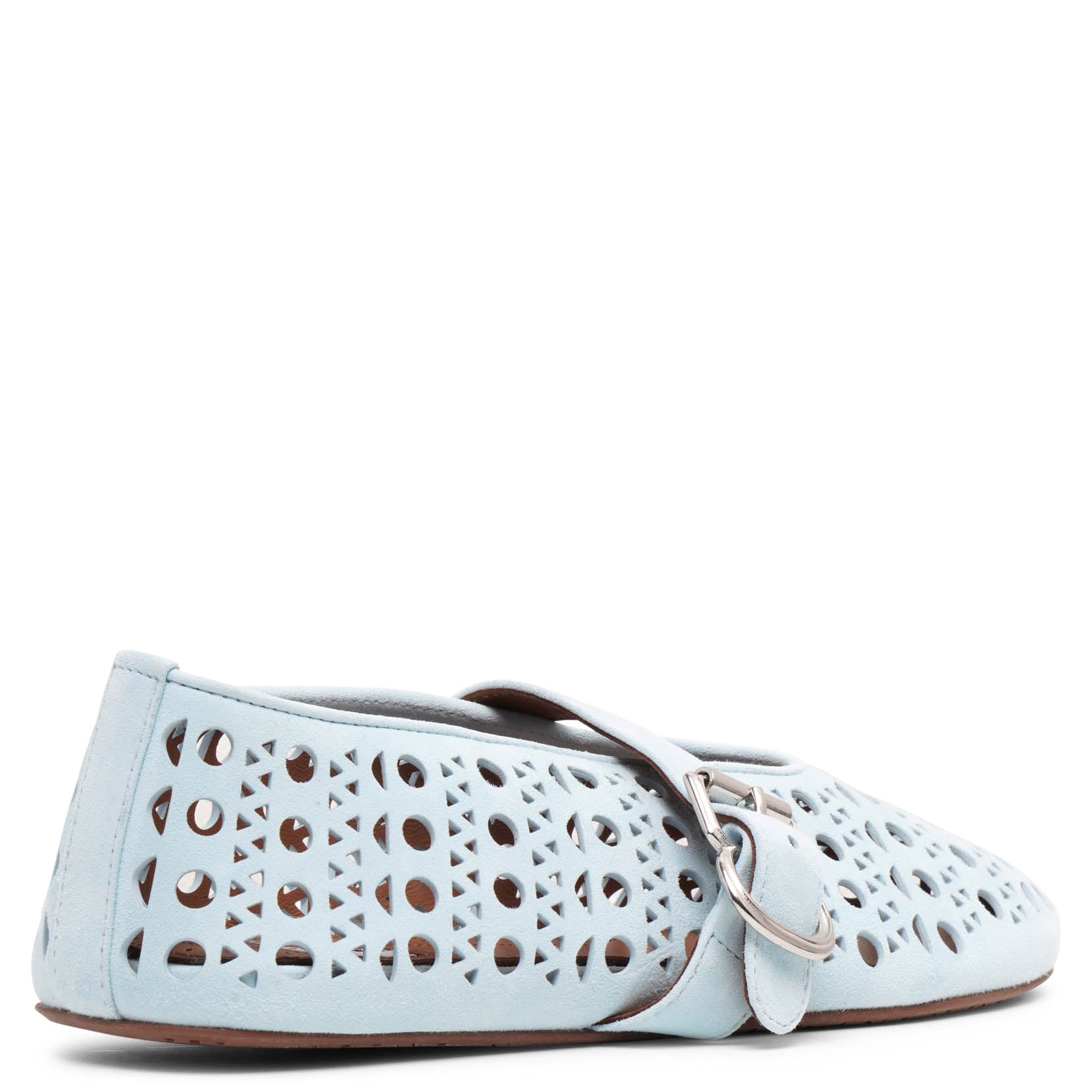 ballet flats light blue white denim