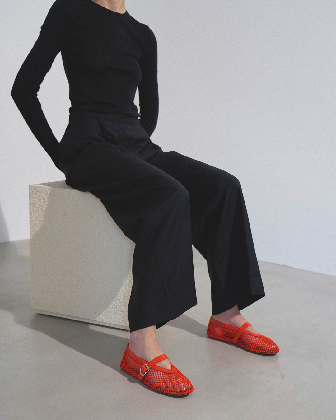 Alaïa | Orange mesh ballet flats | Savannahs