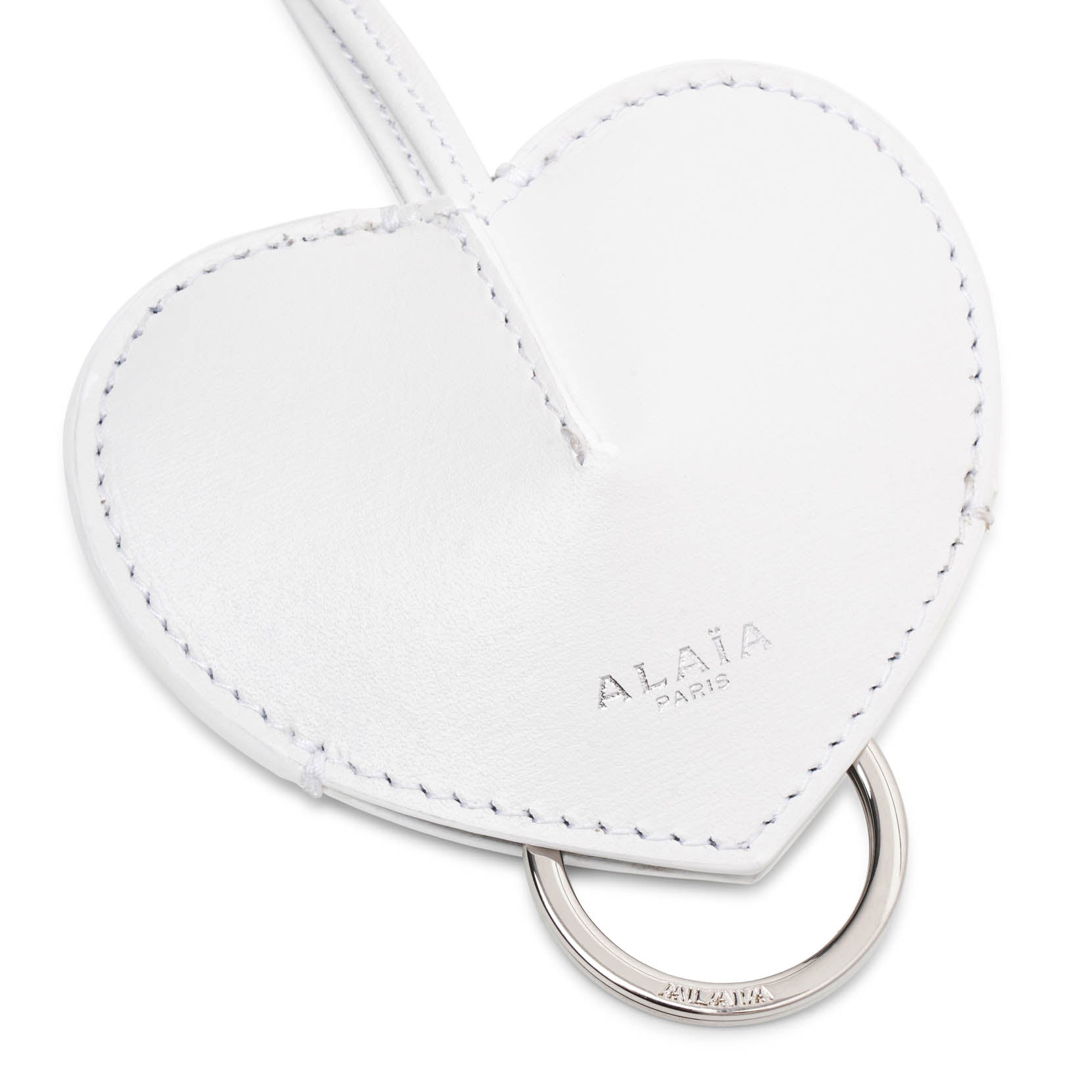 Shop Alaïa Le Coeur Cloche White Leather