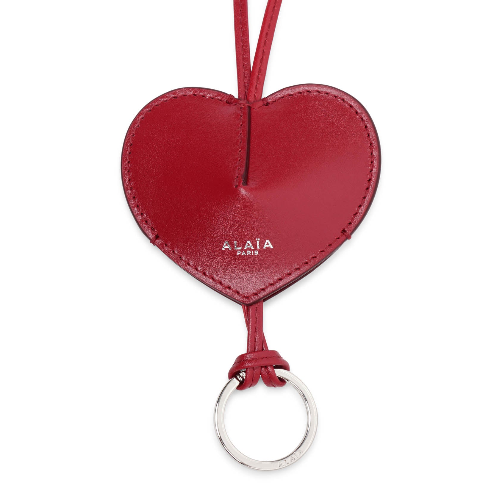 Shop Alaïa Le Coeur Cloche Red Leather