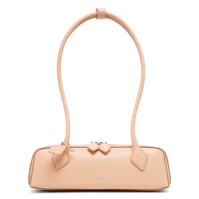 Le Teckel small beige leather bag
