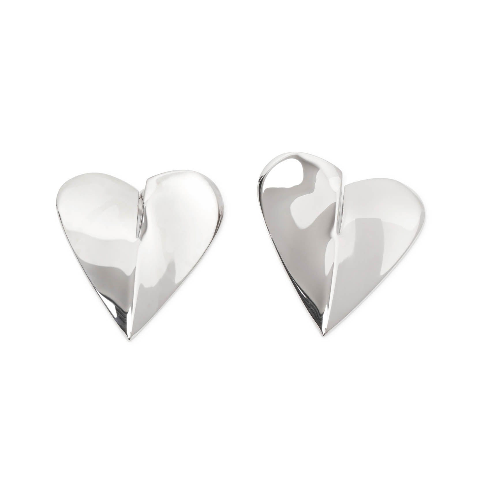 Alaïa Torn Heart Silver Earrings