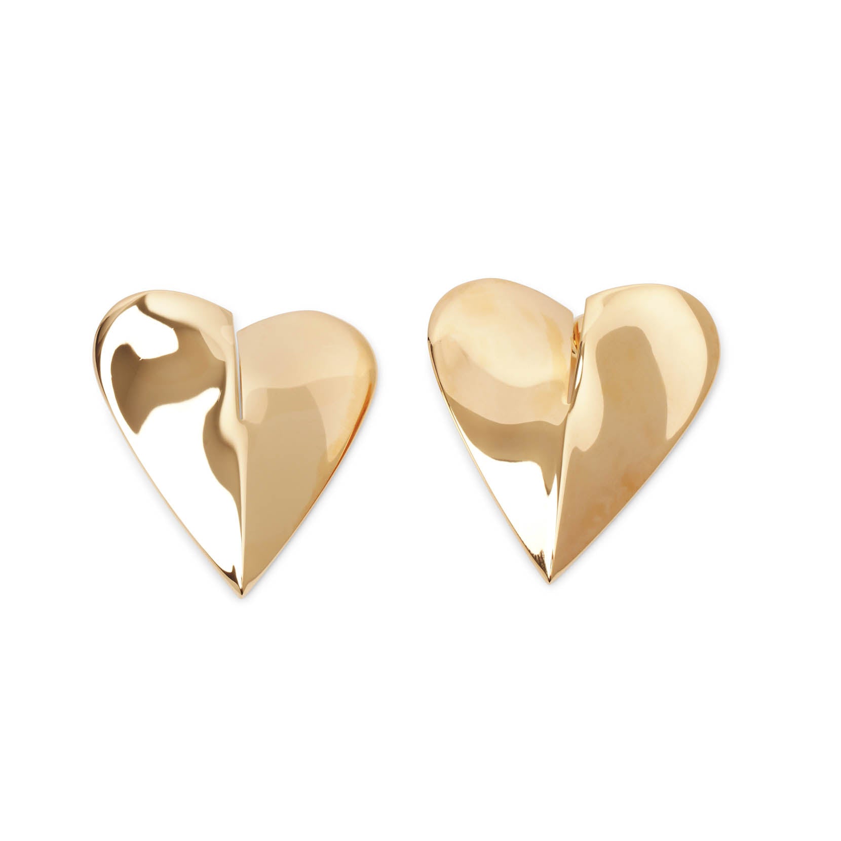 Alaïa Torn Heart Gold Earrings