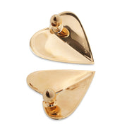 Torn heart gold earrings