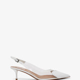 Coeur 55 white patent slingbacks
