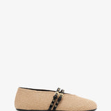 Raffia ballet flats
