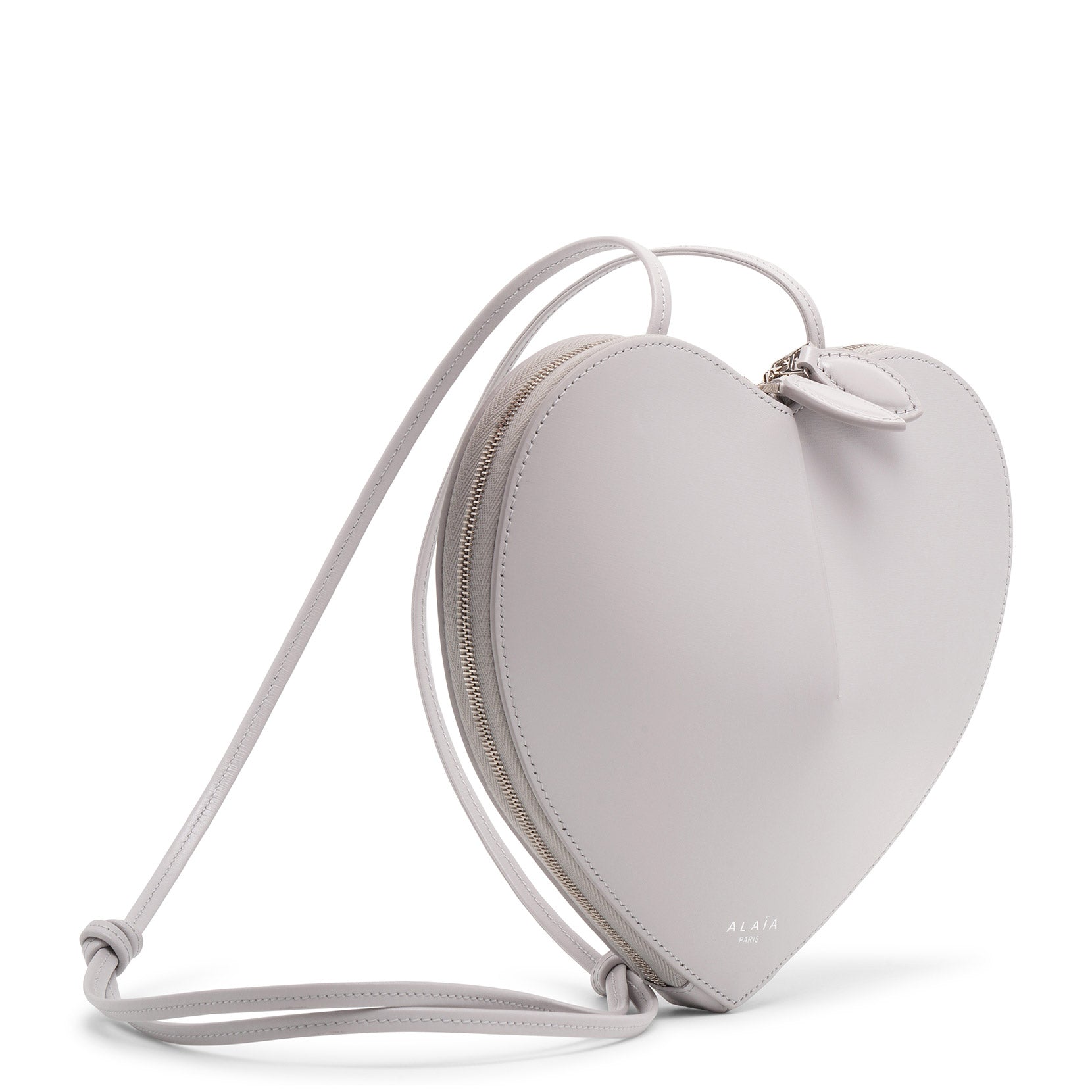 Le Coeur grey leather crossbody bag