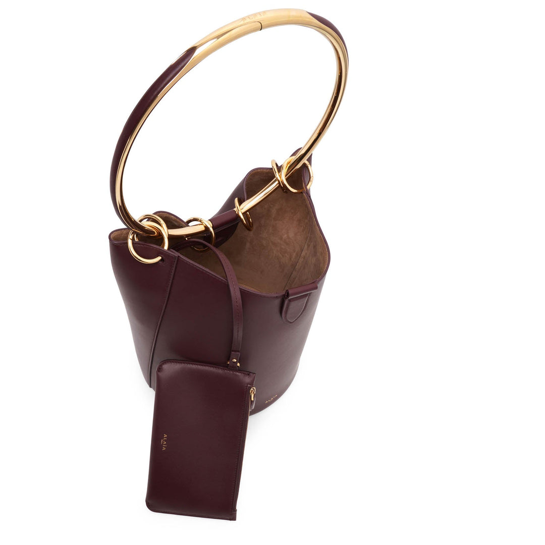 Alaïa | Ring brown leather bucket bag | Savannahs