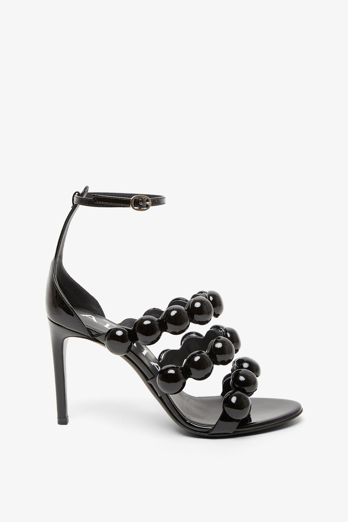 Shop Alaïa Bombe Black Sandals