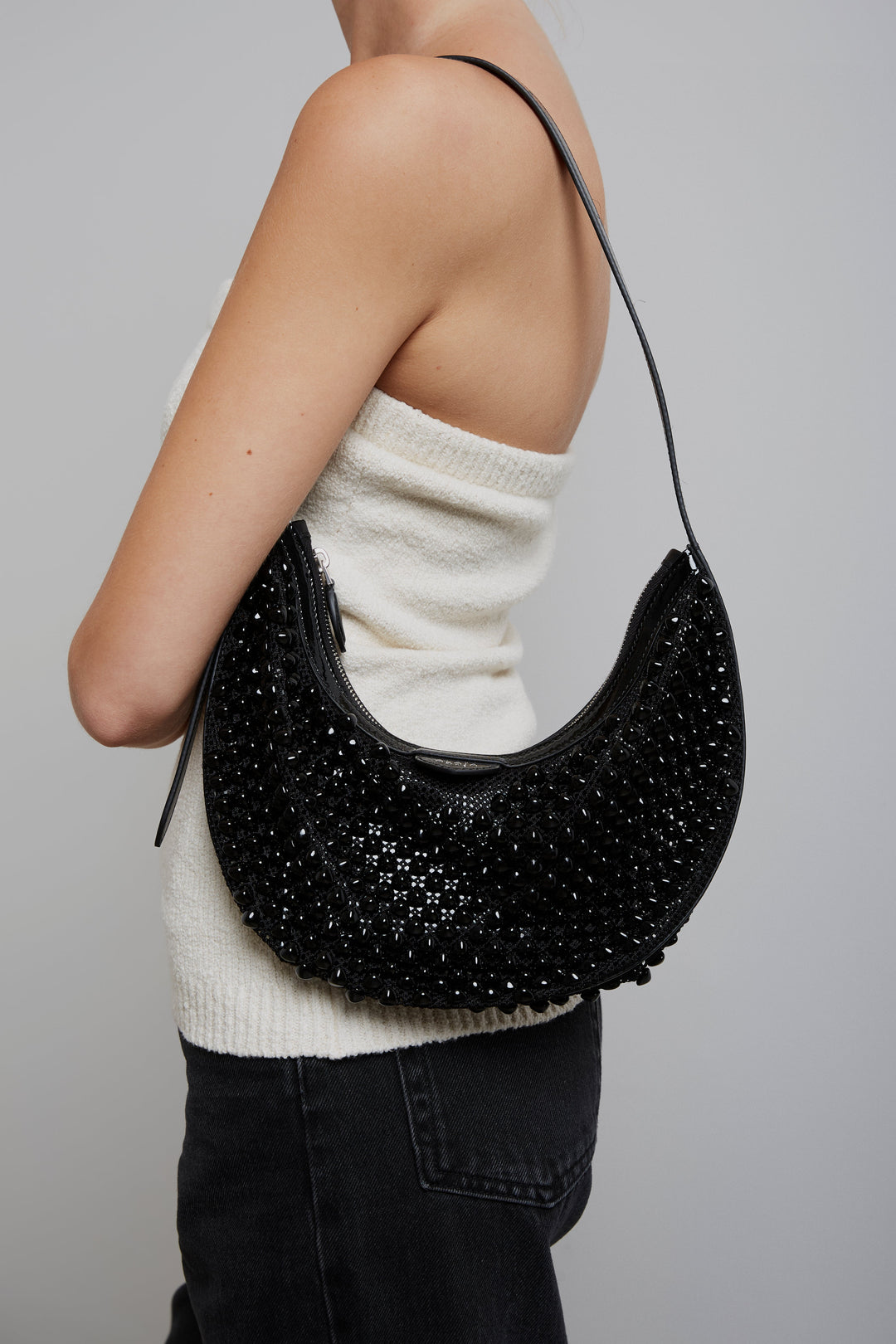 25SS new/ALAIA ワンピースネットショルダーバッグ Bag Black Alaïa | One piece black mesh bag | Savannahs