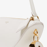 Le Demi-Coeur S white bag