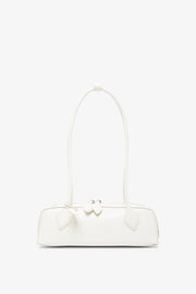 Le Teckel small white leather bag