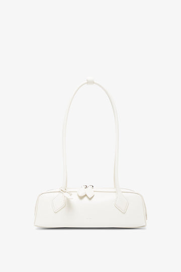 Le Teckel small white leather bag