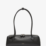 Le Teckel medium black leather bag