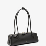 Le Teckel medium black leather bag