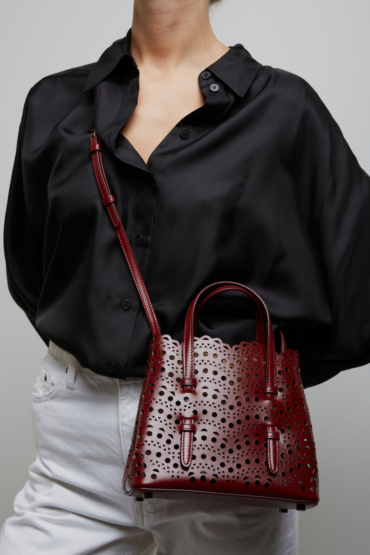 Mina 20 vague dark red tote bag