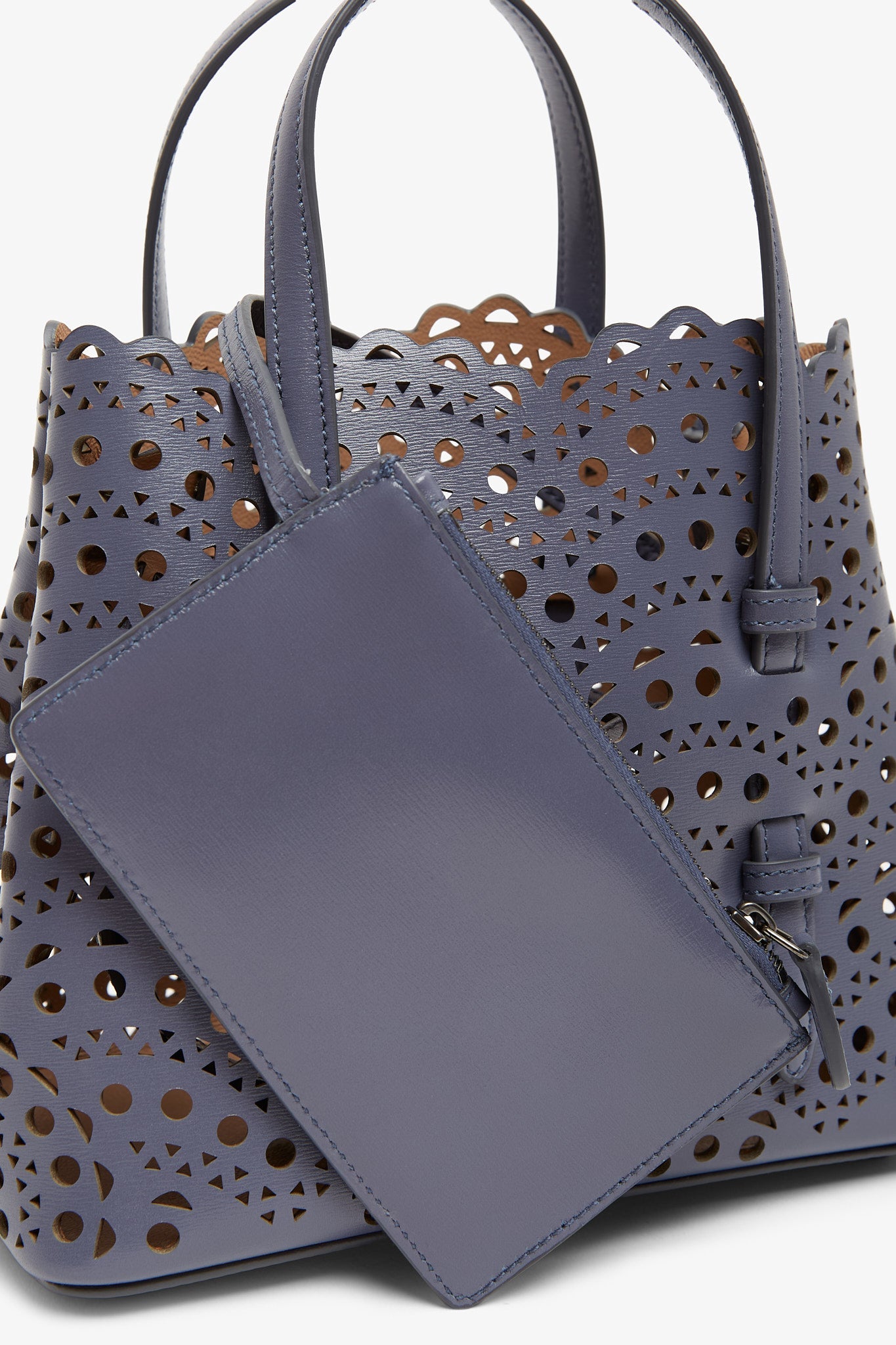 Alaïa | Mina 20 blue leather tote bag | Savannahs