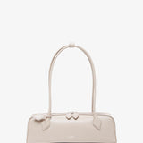 Le Teckel medium greige leather bag