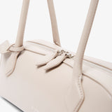 Le Teckel medium greige leather bag