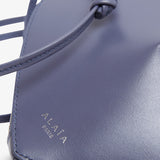 Le Coeur dark blue leather crossbody bag