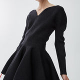 Circular rib mini skirt