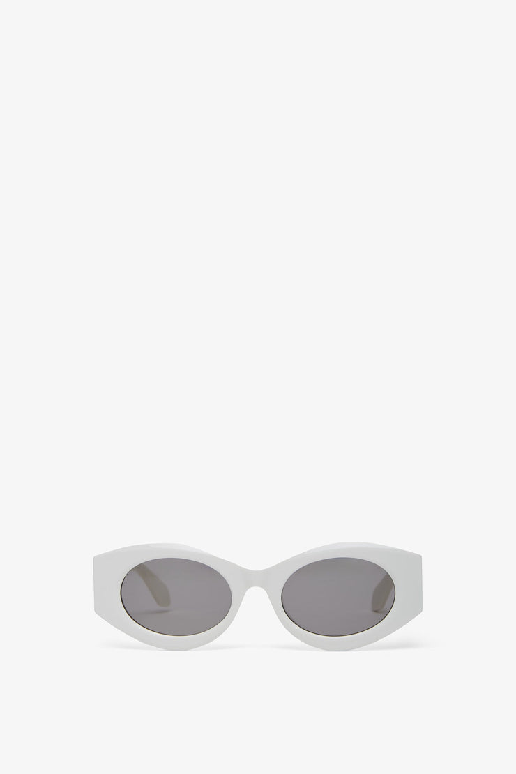 Oval 82 white sunglases