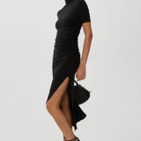 Draped soft jersey dress