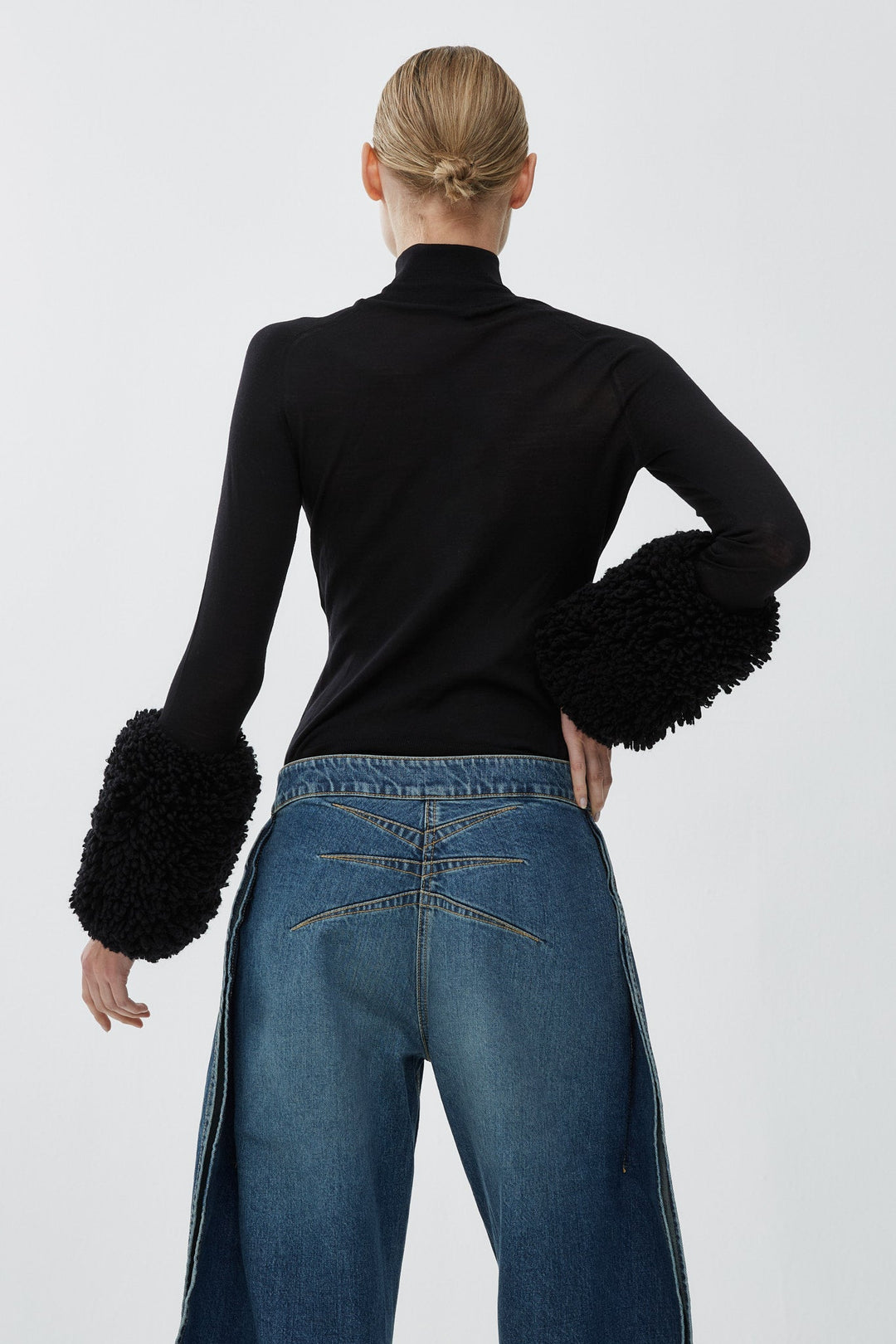 Alaïa | Faux fur sleeved knit top | Savannahs