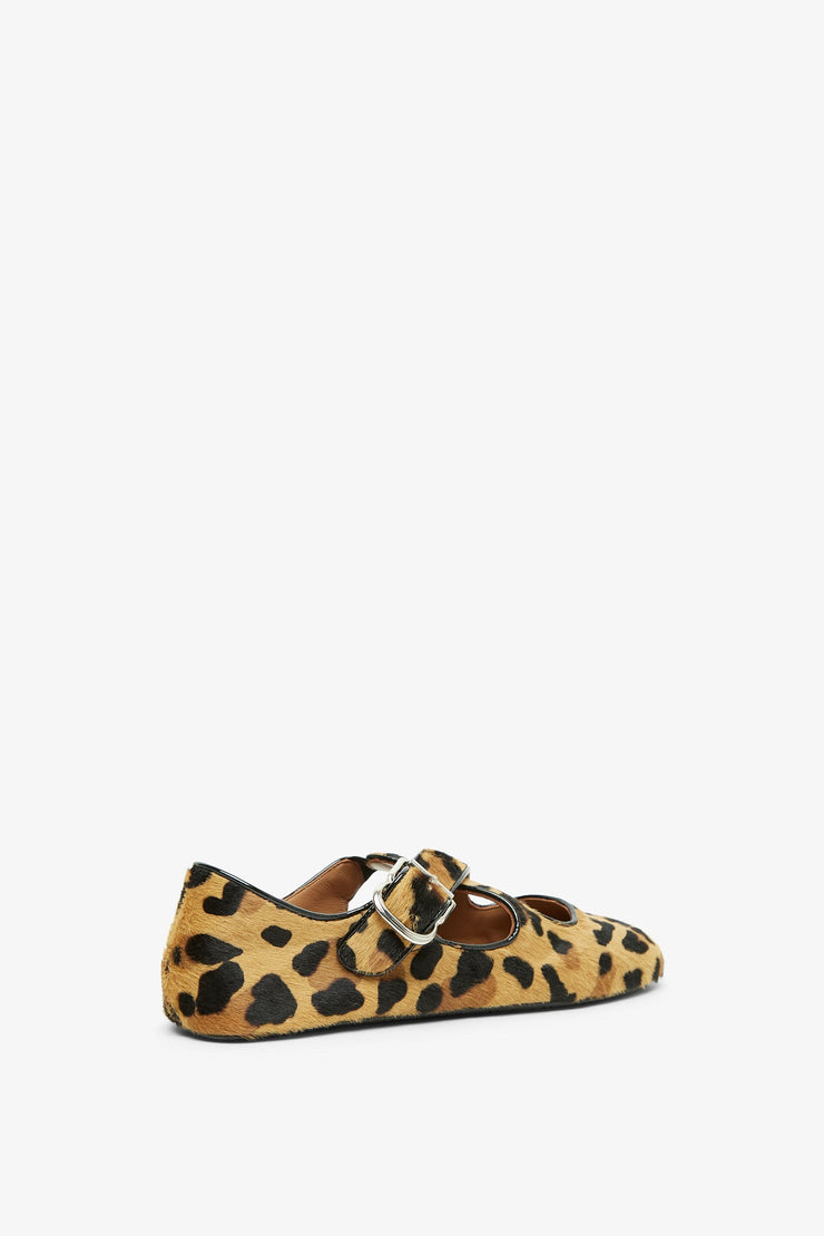 Criss Cross leopard ballet flats