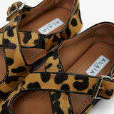 Criss Cross leopard ballet flats