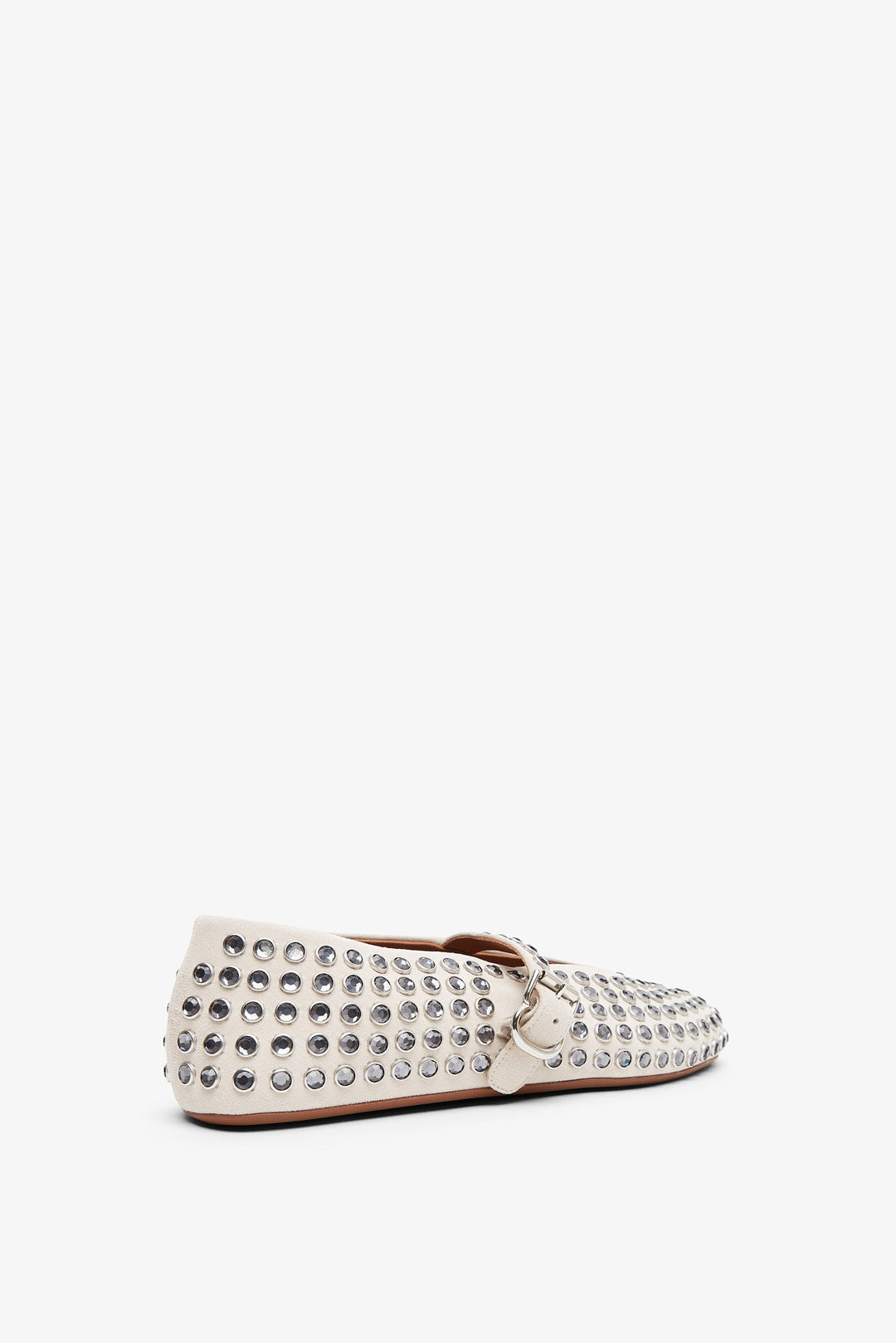 目を惹く★ALAIA greige suede ballet flats Alaïa | Embellished greige suede ballet flats | Savannahs