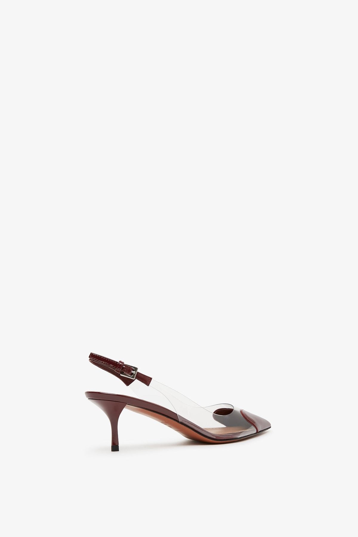 ALAÏA COEUR 55 DARK RED PATENT SLINGBACKS