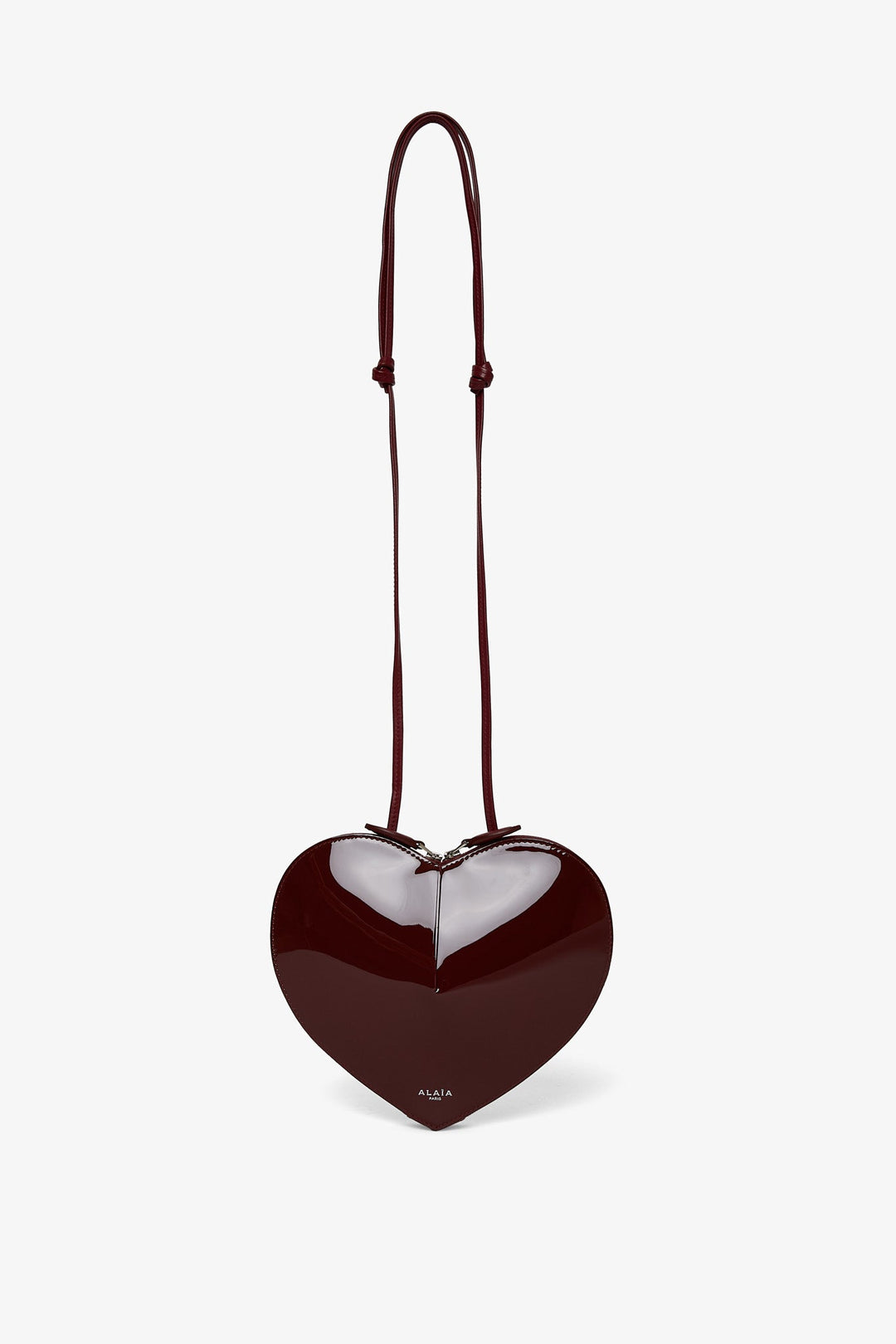 Alaïa | Le Coeur dark red patent crossbody bag | Savannahs