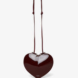 Le Coeur dark red patent crossbody bag